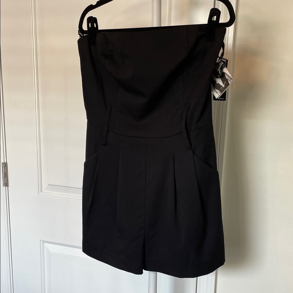 Y2K Baby Phat Black Strapless Romper